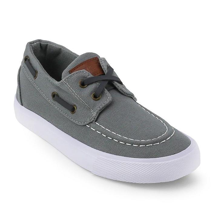 Unionbay Vale Boys' Boat Shoes, Boy's, Size: 4, Grey