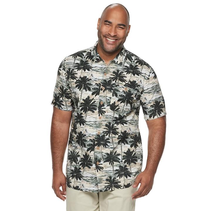 Big & Tall Croft & Barrow&reg; Regular-fit Crosshatch Button-down Shirt, Men's, Size: 4xb, Light Blue