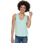 Juniors' Mudd&reg; Shirttail V-neck Tank, Teens, Size: Xs, Light Blue