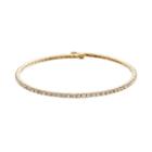 Duchess Of Dazzle Crystal 14k Gold-plated Bangle Bracelet, Women's, White