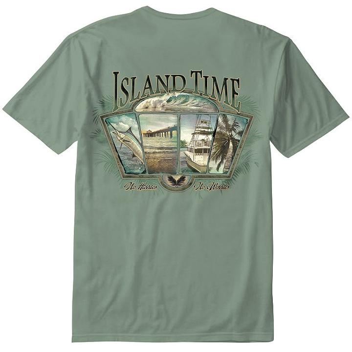 Big & Tall Newport Blue Island Time Tee, Men's, Size: Xxl Tall, Dark Green