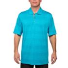 Men's Pebble Beach Classic-fit Striped Stretch Performance Golf Polo, Size: Xl, Turquoise/blue (turq/aqua)