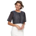 Women's Nina Leonard Lace Shrug, Size: Xl, Blue (navy)
