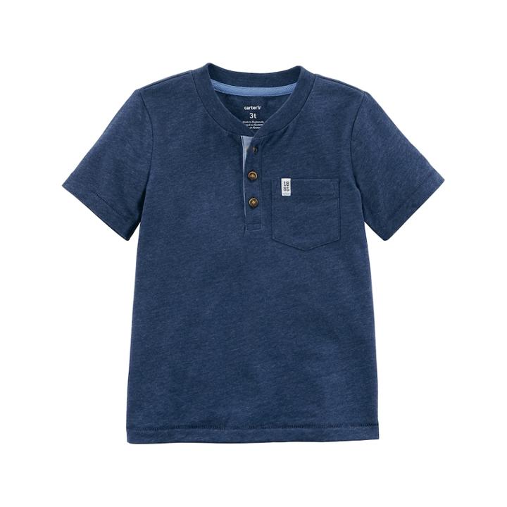 Boys 4-8 Carter's Pocket Henley, Size: 7, Light Grey