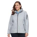 Plus Size Free Country Hooded Rain Jacket, Women's, Size: 1xl, Grey (charcoal)