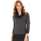 Women's Apt. 9&reg; Cowlneck Sweater, Size: Large, Dark Grey