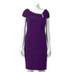 Women's Scarlett Shutter Stripe Sheath Dress, Size: 4, Med Purple