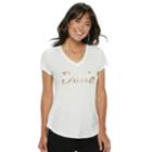 Women's Apt. 9&reg; Bridal Graphic Tee, Size: Small, White