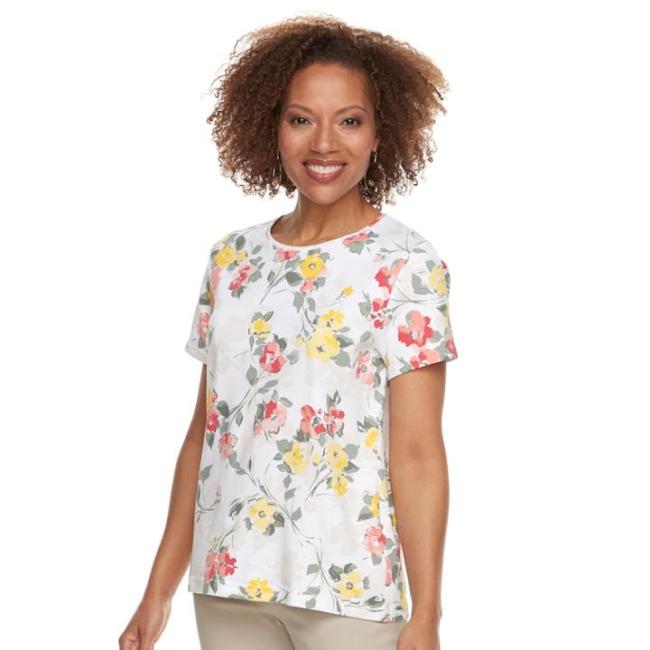 Women's Croft & Barrow&reg; Essential Classic Crewneck Tee, Size: Xl, Natural