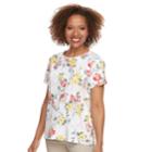 Women's Croft & Barrow&reg; Essential Classic Crewneck Tee, Size: Xl, Natural