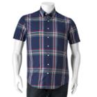 Big & Tall Sonoma Goods For Life&trade; Modern-fit Plaid Poplin Button-down Shirt, Men's, Size: 3xl Tall, Blue