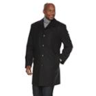 Men's Tower By London Fog Wool-blend Single-breasted High-notch Collar Top Coat, Size: 44 Short, Med Grey