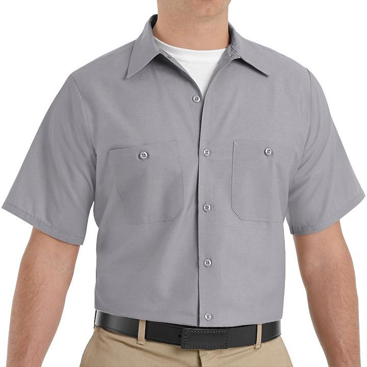 Big & Tall Red Kap Classic-fit Industrial Button-down Work Shirt, Men's, Size: 2xlt, Grey