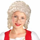 Kids Colonial Child Costume Wig, Girl's, White