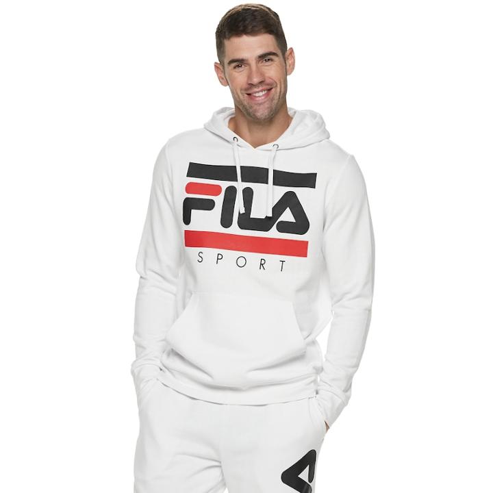 Men's Fila Sport Hbr Pull-over Hoodie, Size: Xxl, White