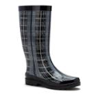 Sugar Raffle Women's Waterproof Rain Boots, Teens, Size: 6, Black