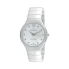 Peugeot Women's Ceramic Crystal Watch - Ps4898wt, White, Durable