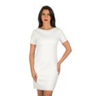 Women's Harve Benard Scuba Shift Dress, Size: Small, White Oth