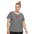 Plus Size Nike Swoosh Short Sleeve Graphic Tee, Women's, Size: 2xl, Grey