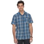 Men's Vans Plaid Button-down Shirt, Size: Large, Dark Blue