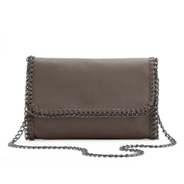 R & R Leather Whip-stitch Leather Crossbody Bag, Women's, Brown