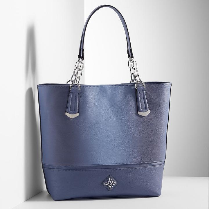 Simply Vera Vera Wang Catherine Tote, Women's, Blue (navy)