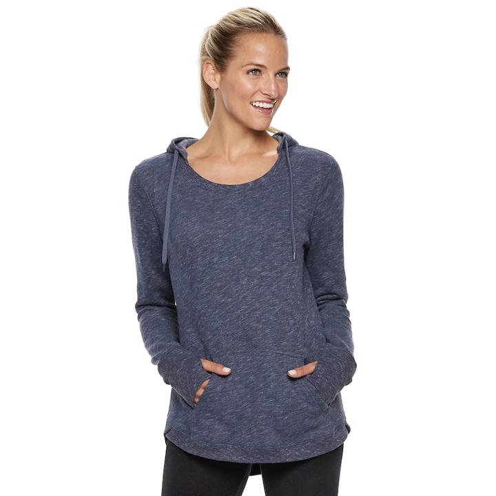 Women's Tek Gear&reg; Thumb Hole Hoodie, Size: Small, Dark Blue