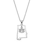 Dayna U Auburn Tigers Sterling Silver Pendant Necklace, Women's, Size: 18, Grey