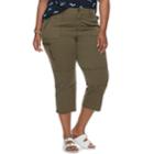 Plus Size Sonoma Goods For Life&trade; Utility Capris, Women's, Size: 20 W, Green