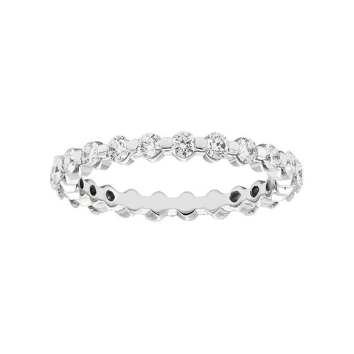1 Carat T.w. Igi Certified Diamond 14k White Gold Eternity Ring, Women's, Size: 7