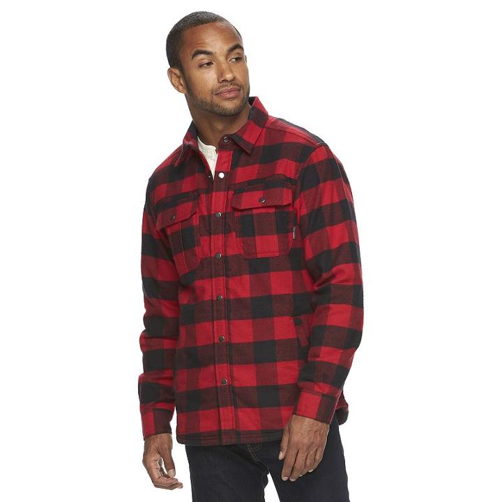 Big & Tall Columbia Fireside Flame Classic-fit Plaid Shirt Jacket, Men's, Size: 3xb, Med Red