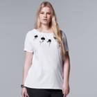 Plus Size Simply Vera Vera Wang Floral Pailette Tee, Women's, Size: 3xl, White