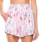 Madden Nyc Juniors' Smocked Waist Soft Shorts, Girl's, Size: Medium, Beige Over