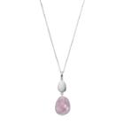 Sterling Silver Amethyst Cabochon Teardrop Pendant Necklace, Women's, Size: 18, Purple