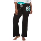 Juniors' Plus Size So&reg; Pajamas: Drawstring Bootcut Yoga Pants, Teens, Size: 2xl, Black