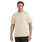 Men's Champion Classic Jersey Tee, Size: Medium, Beig/green (beig/khaki)