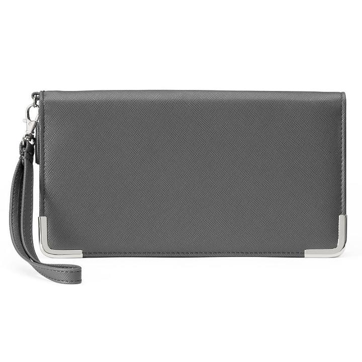 Apt. 9&reg; Tipped Clutch, Women's, Med Grey