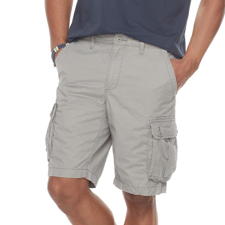 Men's Sonoma Goods For Life&trade; Modern-fit Lightweight Twill Cargo Shorts, Size: 30, Med Grey