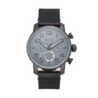 Relic Men's Benjamin Leather Watch, Black