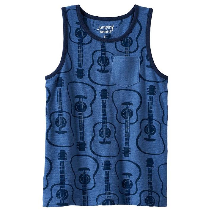 Boys 4-10 Jumping Beans&reg; Graphic Print Slubbed Pocket Tank Top, Boy's, Size: 6, Med Grey