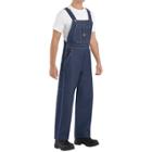 Men's Classic-fit Denim Bib Overalls, Size: 38x34, Blue