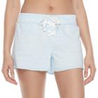 Juniors' So&reg; Lace-up Front Lounge Shorts, Girl's, Size: Xl, Light Blue