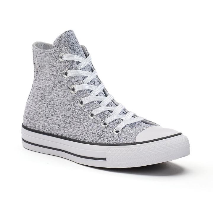 Women's Converse Chuck Taylor All Star Sparkle Knit High-top Sneakers, Size: 5, White Oth