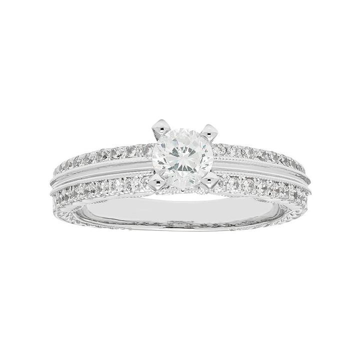 Boston Bay Diamonds 14k White Gold 5/8 Carat T.w. Igl Certified Diamond Engagement Ring, Women's, Size: 6.50