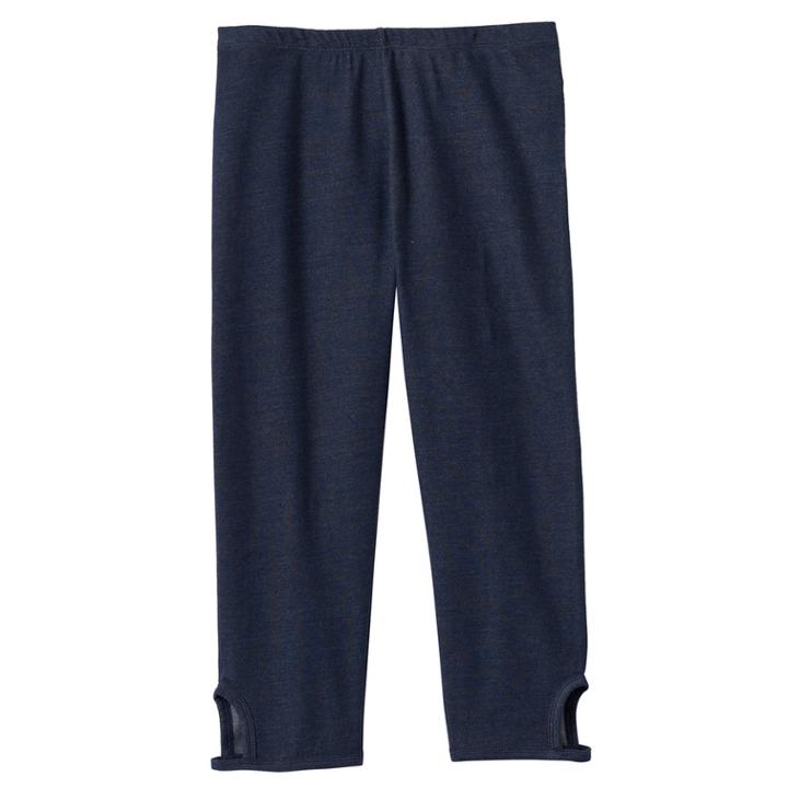Girls 7-16 So&reg; Faux-denim Keyhole Capri Leggings, Size: 12, Dark Blue