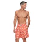 Men's Croft & Barrow&reg; South Pacific Swim Trunks, Size: Medium, Med Red
