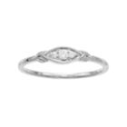 Lc Lauren Conrad 10k White Gold Diamond Accent Leaf Marquise Ring, Women's, Size: 6