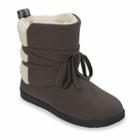 Dearfoams Women's Memory Foam Boot Slippers, Size: 7, Med Grey