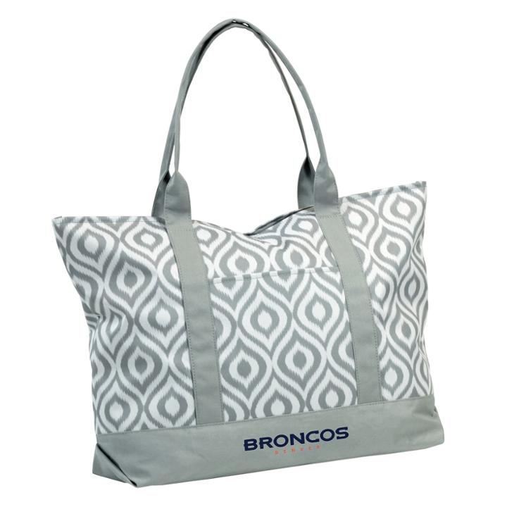 Logo Brand Denver Broncos Ikat Tote, Women's, Grey