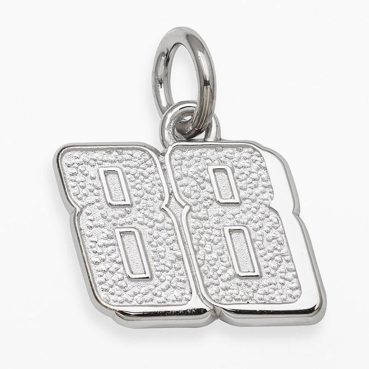 Insignia Collection Nascar Dale Earnhardt Jr. Sterling Silver 88 Pendant, Adult Unisex, Grey